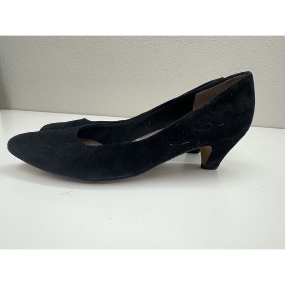 Easy Spirit Womens Heels Size Unknown Black Suede Low Heel - Picture 7 of 12